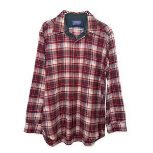 Vintage Pendleton Woolen Mills Wool Plaid Button Down Shirt - L